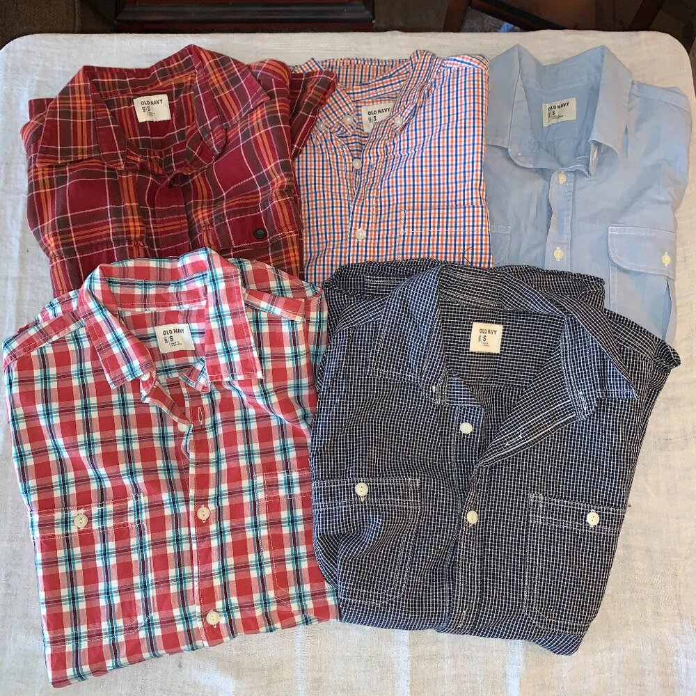 Bundle of 5 Old Navy Long Sleeve Button Shirts
